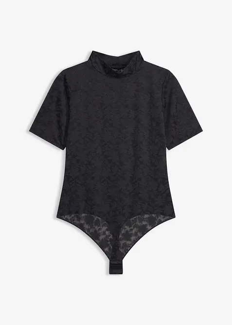 Stringbody aus weichem Material in schwarz von vorne - bonprix