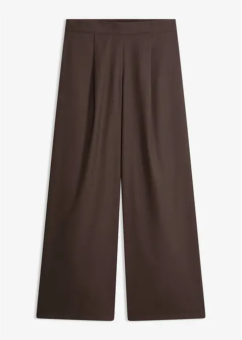 Palazzo-Hose aus Viskose-Mix in braun von vorne - bonprix