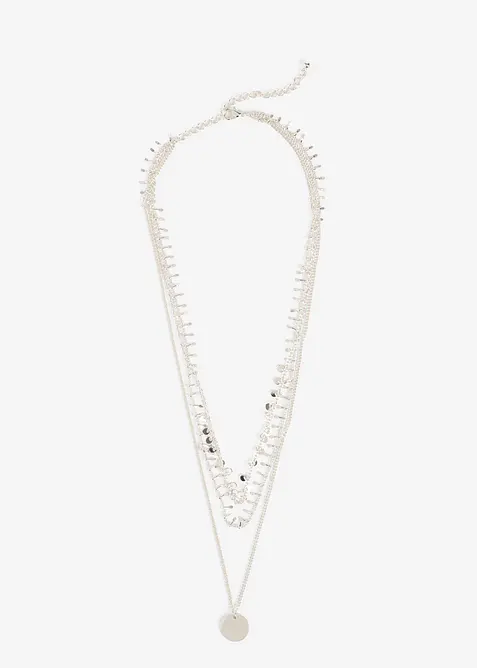 Mehrreihige Kette in silber von vorne - bonprix