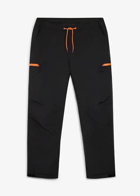 Relaxed Fit Thermohose, Straight in schwarz von vorne - bonprix