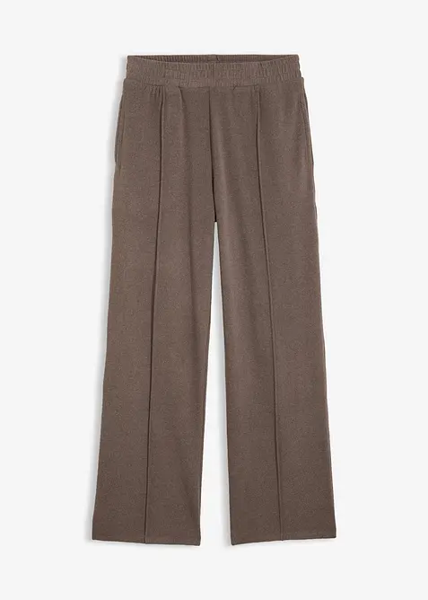 Jersey-Hose in Wolloptik in braun von vorne - bonprix