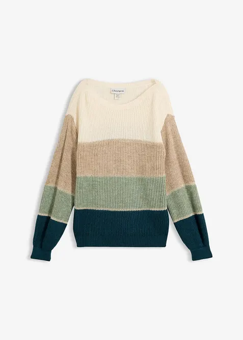 Pullover in beige von vorne - bonprix