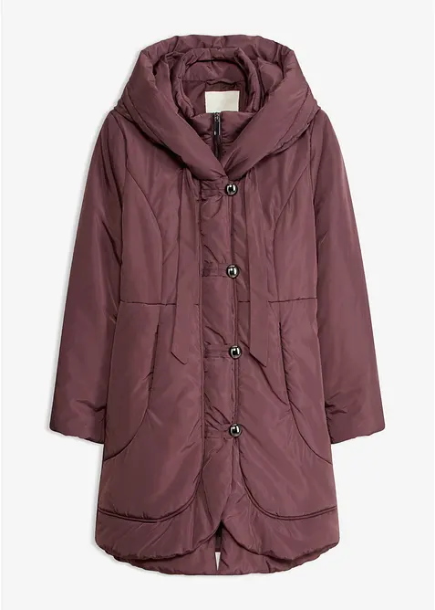 Kurzmantel in Loose Fit in lila von vorne - bonprix