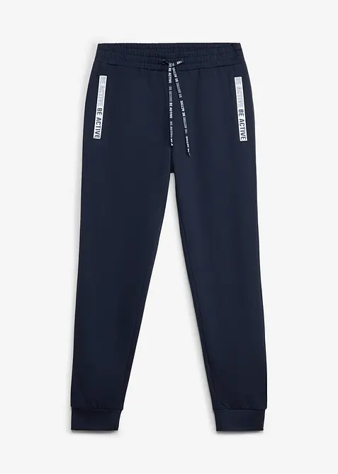 Jogginghose in Regular Fit in blau von vorne - bonprix