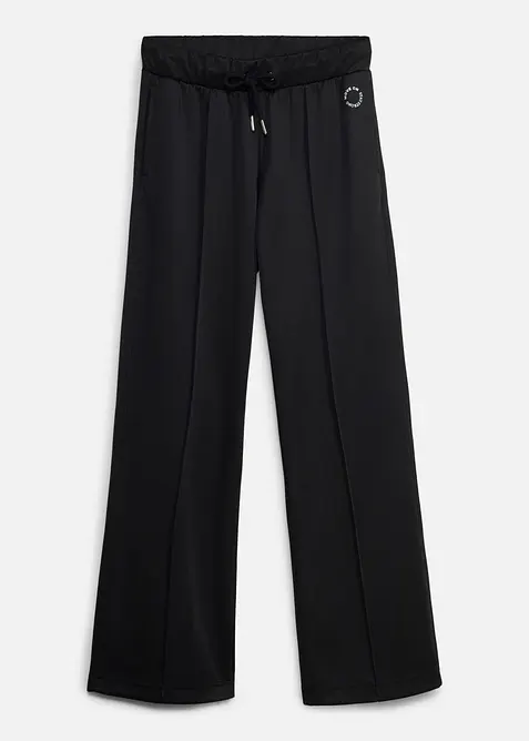 Sporthose mit Ziernähten, schnelltrocknend in schwarz von vorne - bonprix