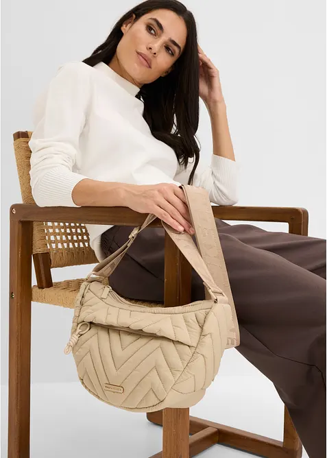 Skechers Umhängetasche in beige im Look von vorne (Totalaufnahme) - Skechers