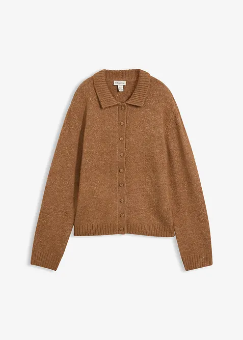 Strickjacke in braun von vorne - bonprix