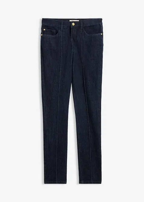 Skinny-Jeans High Waist in blau von vorne - bonprix