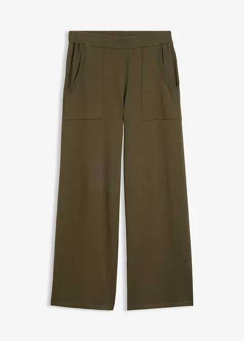 Strickhose in grün von vorne - bonprix