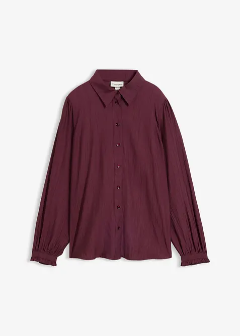 Bluse aus strukturiertem Viskose-Mix in rot von vorne - bonprix