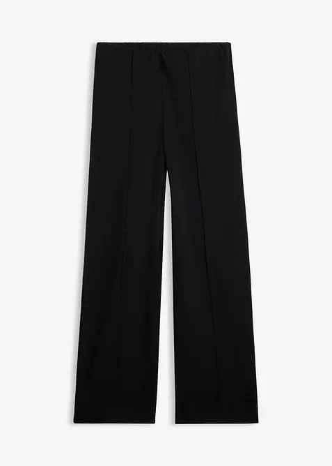 Jersey-Hose aus reiner Baumwolle in schwarz von vorne - bonprix