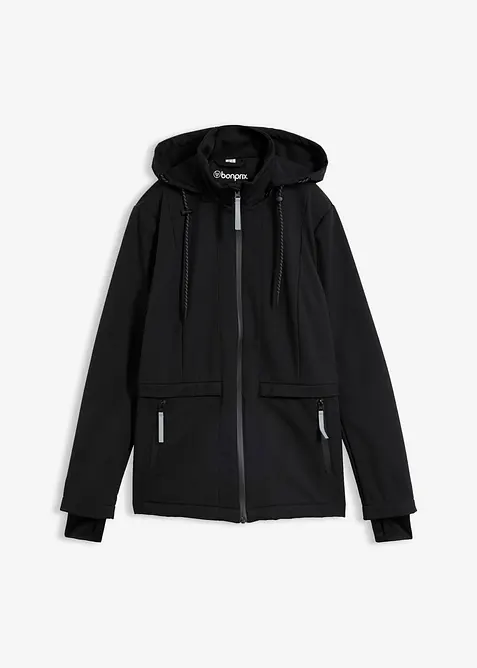 Softshelljacke in schwarz von vorne - bonprix