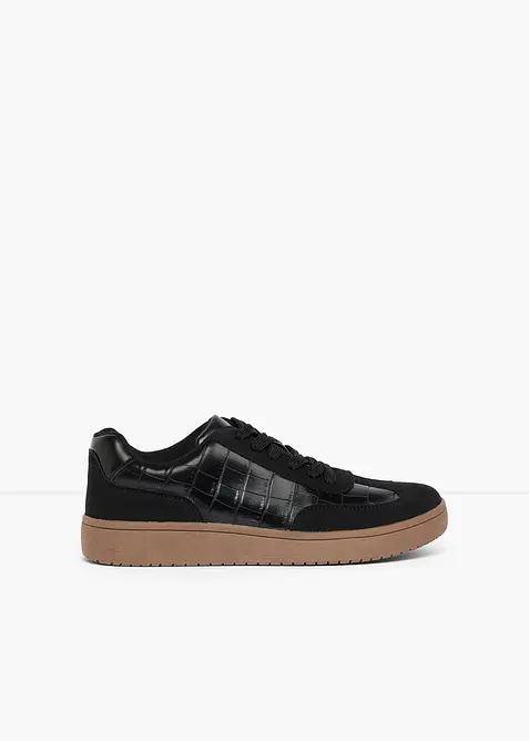 Sneaker mit Animal-Details in schwarz - bonprix