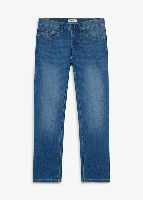 Leichte Regular-Fit-Jeans, Straight in blau von vorne - bonprix