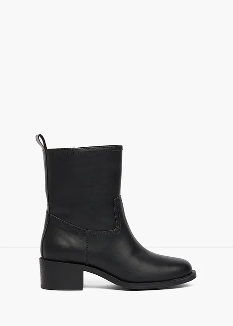 Boots mit Blockabsatz in schwarz - bonprix