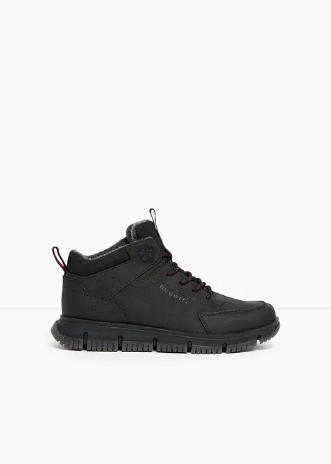 Bugatti Schnürboots mit Profilsohle in schwarz - Bugatti