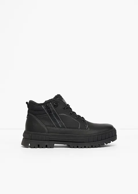 Tom Tailor Schnürboots mit Profilsohle in schwarz - Tom Tailor