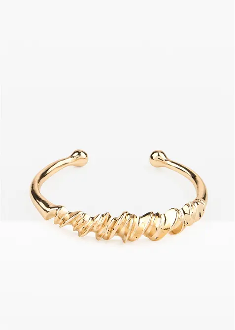 Armreif mit Wellendetail in gold von vorne - bonprix