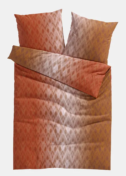 Biber-Bettwäsche in orange von vorne - bonprix