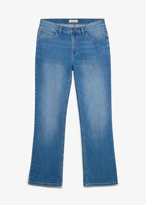 Regular-Fit-Jeans, Bootcut in blau von vorne - bonprix