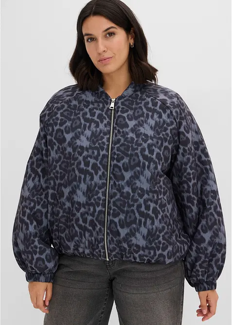wattierter Blouson in grau von vorne (im Anschnitt) - bonprix