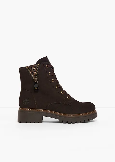 Gefütterte Rieker Schnür-Boots in braun - Rieker
