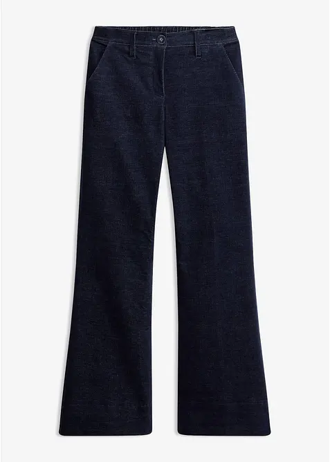 Hose aus Cordsamt in blau von vorne - bonprix