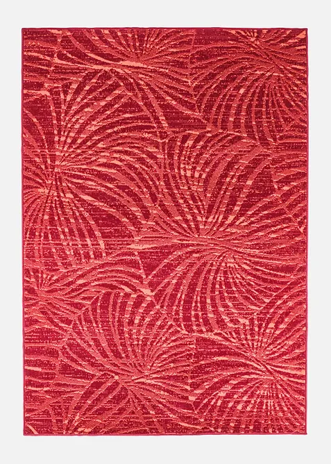 Teppich mit floraler Musterung in orange von vorne - bonprix