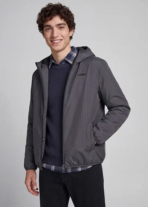 JJ REBEL Winterjacke in schwarz von vorne (im Anschnitt) - JJ REBEL