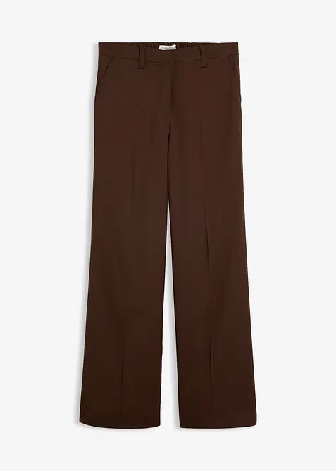 Marlenehose mit Gummibund in braun von vorne - bonprix