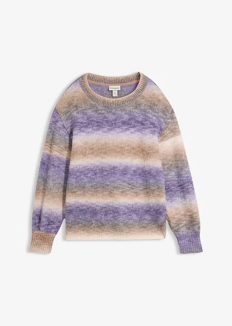 Boxy-Pullover in braun von vorne - bonprix