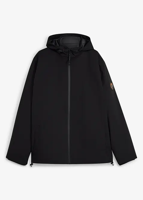 Wasserdichte 3 in 1 Funktions-Jacke mit integrierter Steppjacke in schwarz von vorne - bonprix