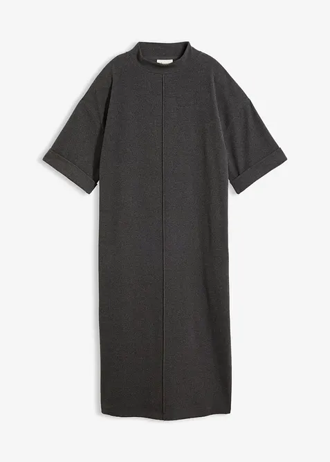 Jerseykleid in grau von vorne - bonprix