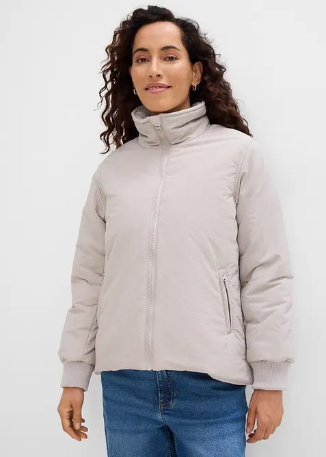 Winterjacke im Blouson-Stil in grau von vorne (im Anschnitt) - bonprix