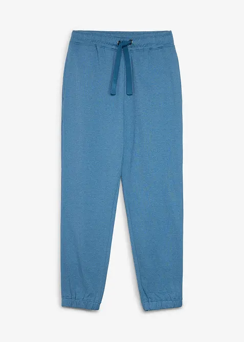Loose Fit Jogginghose, Straight in blau von vorne - bonprix