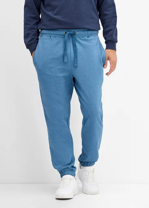 Loose Fit Jogginghose, Straight in blau von vorne - bonprix