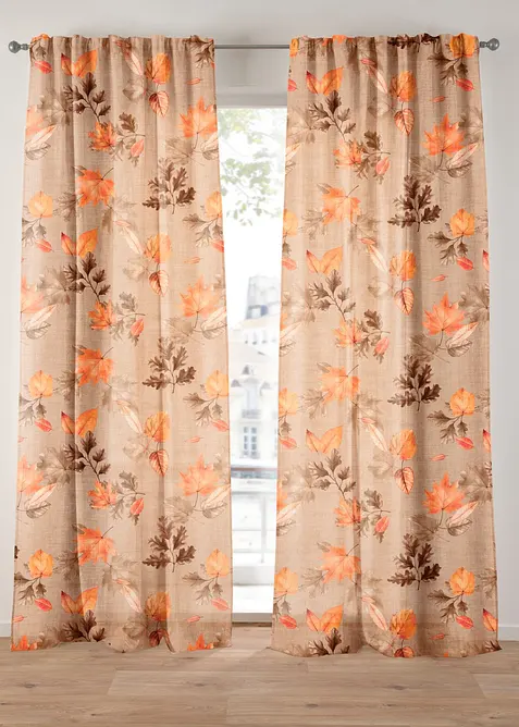 Gardine mit feiner Struktur (1er Pack) in braun - bonprix