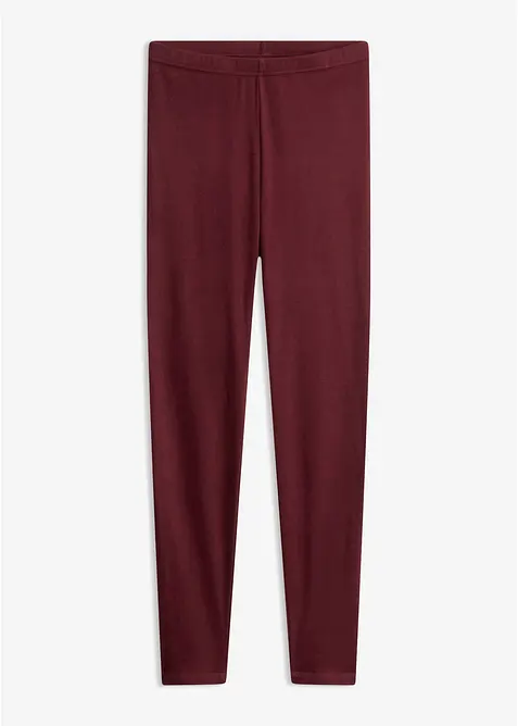 Strumpfleggings aus weichem Material in rot von vorne - bonprix