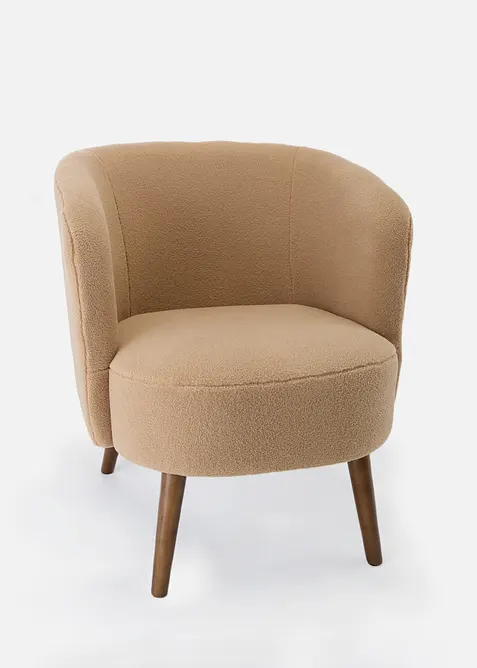 Teddyfell Sessel in braun von vorne - bonprix