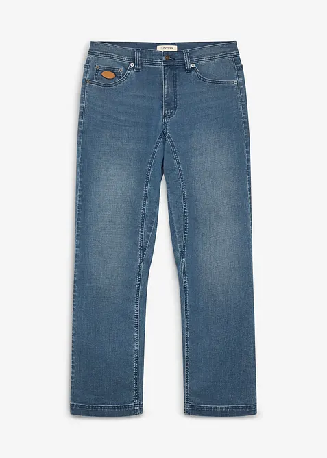 Classic-Fit-Jeans mit verstärktem Schritt, Tapered in blau von vorne - bonprix