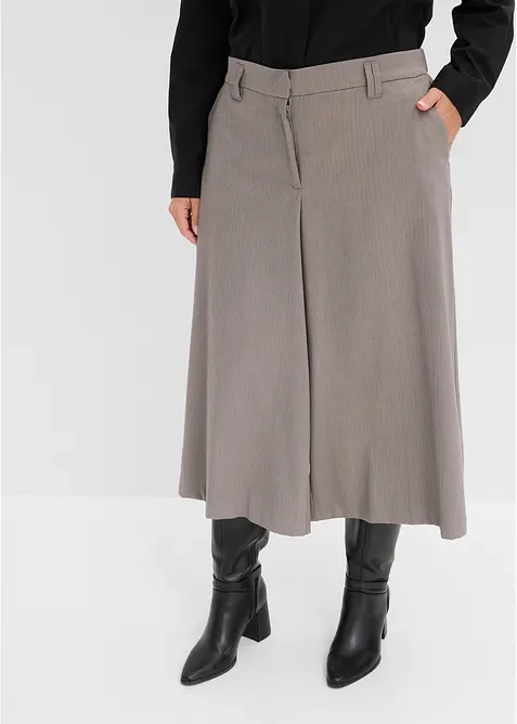 Hose mit Fischgrat in Wolloptik in beige von vorne - bonprix