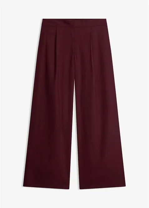 Palazzo-Hose aus Viskose-Mix in rot von vorne - bonprix