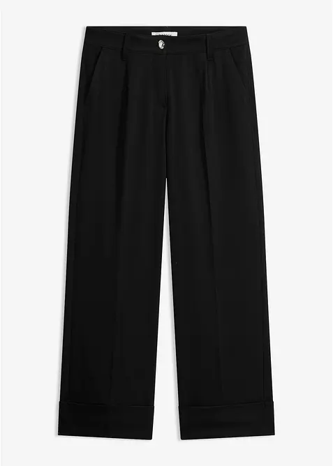 7/8-Hose aus softem Viskose-Mix in schwarz von vorne - bonprix