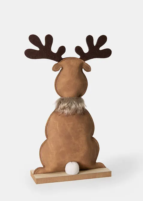 Deko-Figur Elch in braun von vorne - bonprix