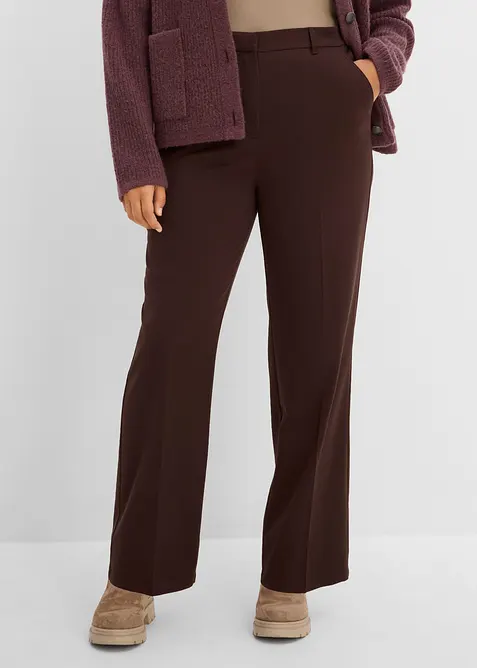 Hose aus softem Viskose-Mix in braun von vorne - bonprix