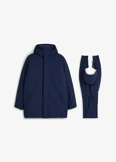 2-in-1 Tragejacke für Herren mit Trageeinsatz (2-teiliges Set) in blau von vorne - bonprix