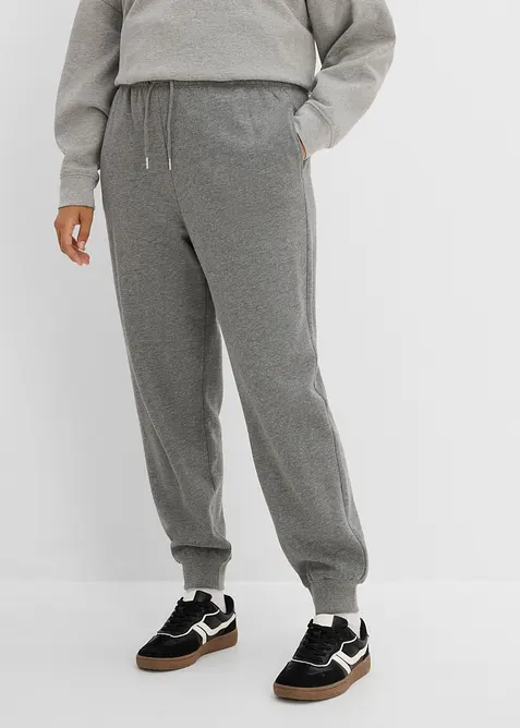 Jogginghose in grau von vorne - bonprix