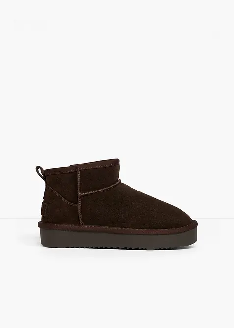 Gefütterte Esprit Boots aus Leder in braun - Esprit