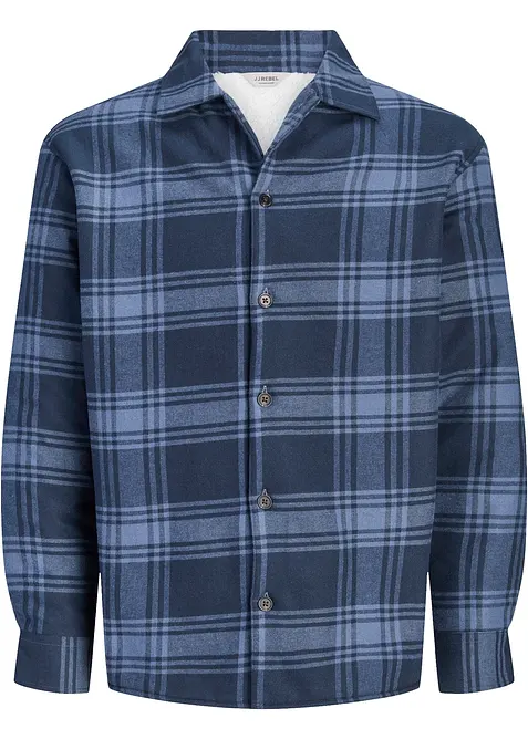 JJ REBEL Overshirt in blau von vorne - JJ REBEL