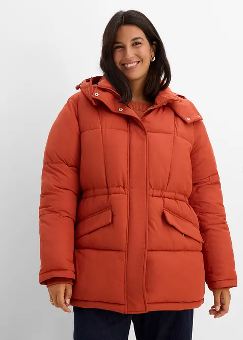 Steppjacke in braun von vorne (im Anschnitt) - bonprix